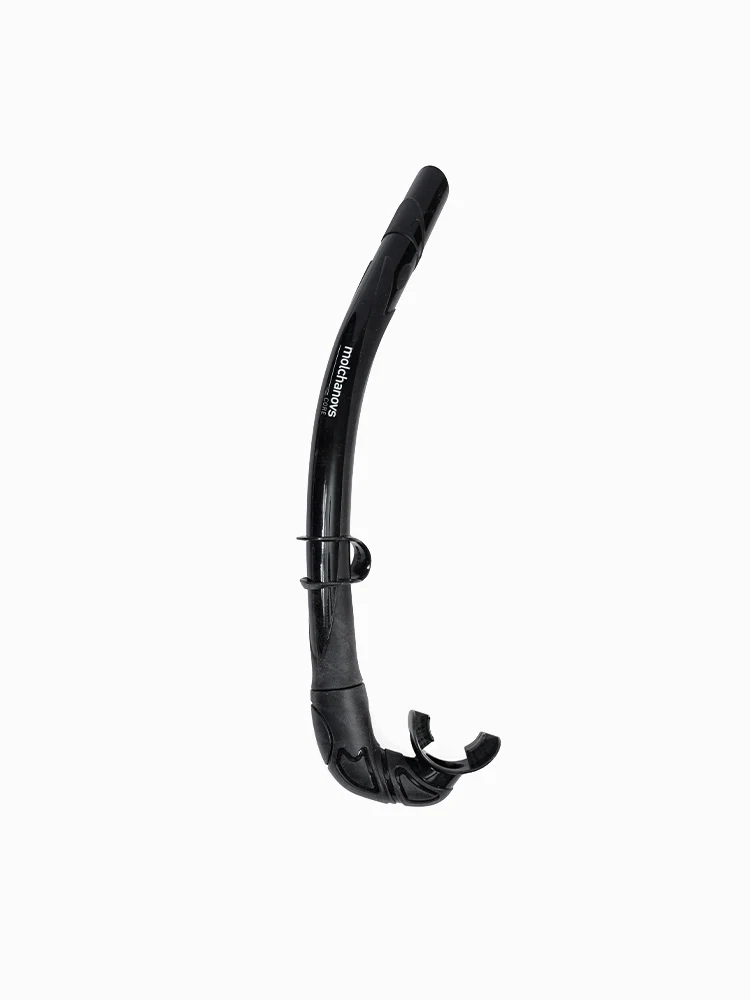 Low-profile J-tube freediving snorkel